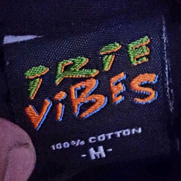 Vintage Yeah Mon Jamaican Island Graphic Tee Black Men's Medium 100% Cotton EUC - Picture 4 of 5